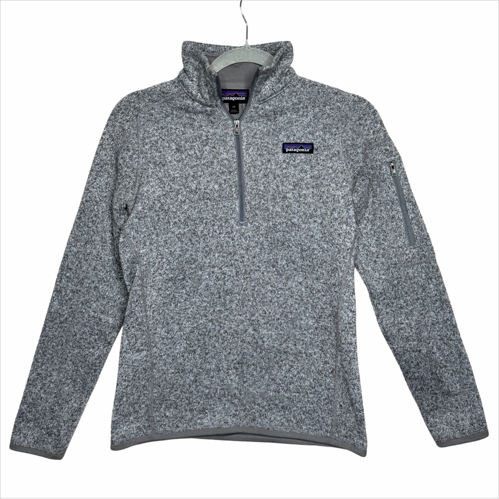 Patagonia Better Sweater 1/4-Zip Fleece Pullover Birch White‎ Women's Sz XS